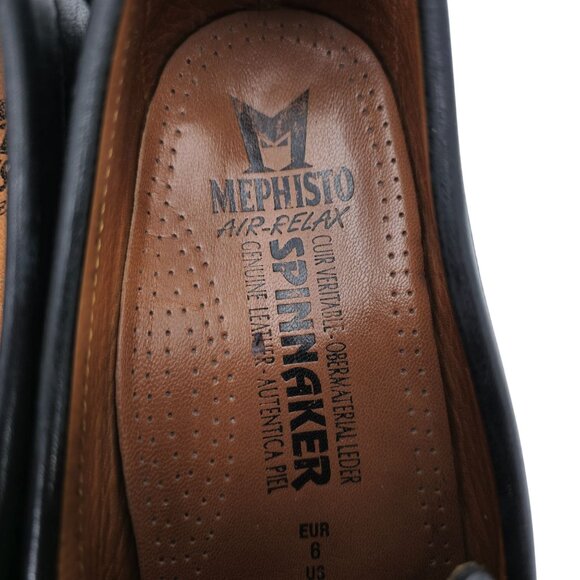 Mephisto Cap Vert Air Relax Mens size 6.5 Black Dress Casual Shoes Penny Loafers - Picture 8 of 10